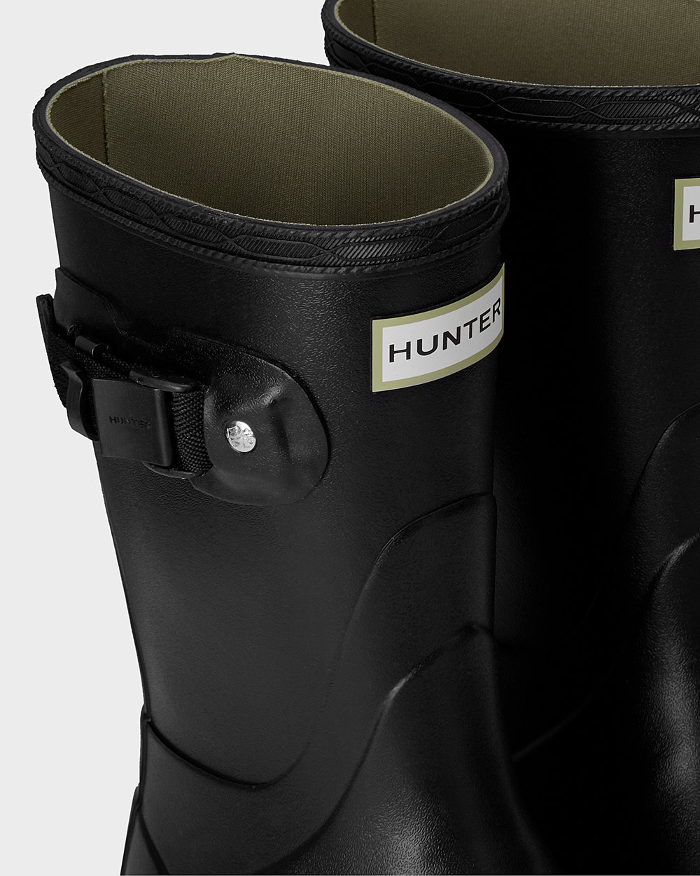 Botas de Lluvia Cortas Hunter Mujer - Norris Field - Negros - DWNBYEI-68